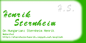 henrik sternheim business card